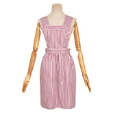 Stranger Things (2025) Nancy Wheeler Pink Striped Apron Outfits Cosplay Costume